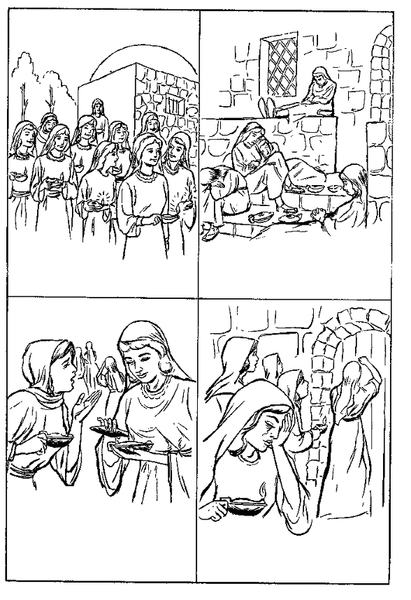 parable of the 10 bridesmaids coloring pages - photo #14