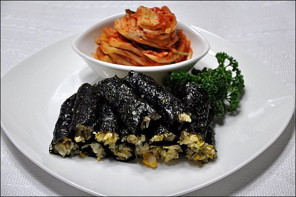 간단히 후다닥 만드는 달걀후라이 비빔밥 김쌈