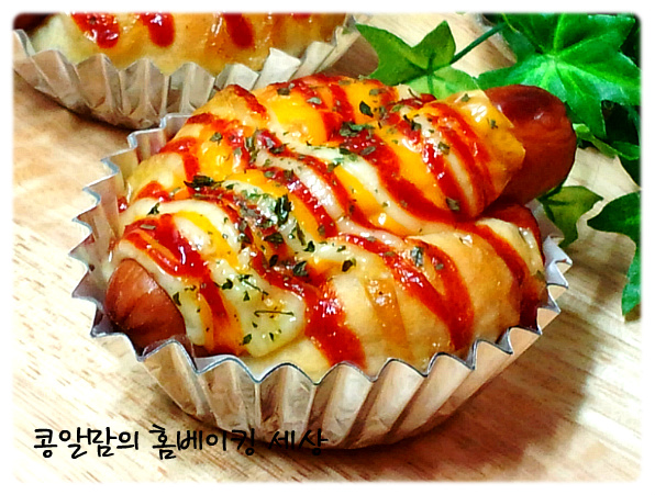 대형 베이커리에선 절대볼수없는 엄마가 만든~건강한<오트밀 통 소세지빵> - 10만개의 레시피, 메뉴판키친 요리판