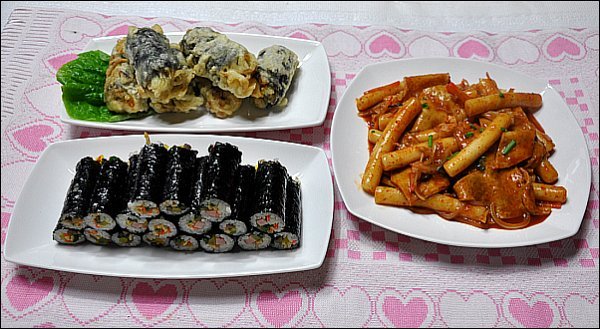 방학간식 3총사, 김떡튀(김밥, 떡볶이, 김말이튀김)
