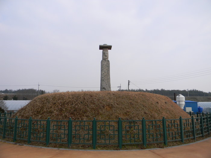 서로 애타게 바라보고 있는 익산 고도리 석불입상 (석조여래입상)