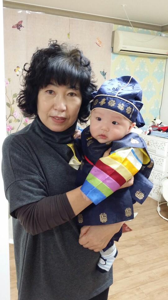 외손주 도현이 백일날 